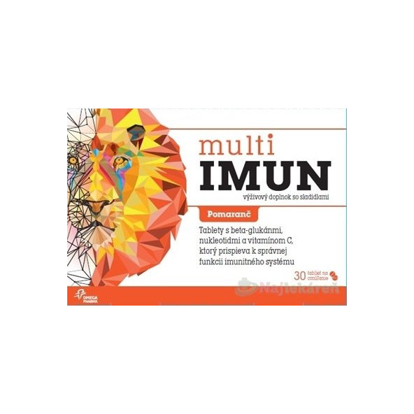 MultiIMUN Pomaranč cmúľacie tablety 30 ks