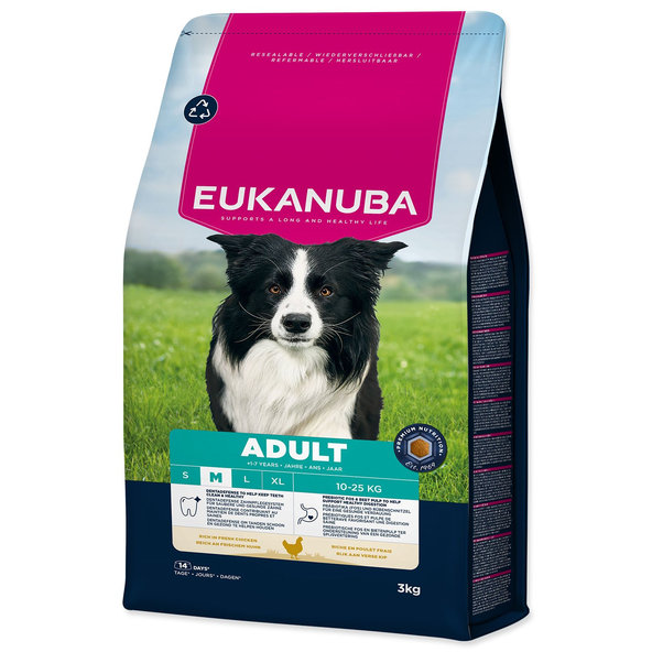 Krmivo EUKANUBA Adult Medium rich in fresh chicken 3kg