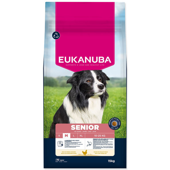 Krmivo EUKANUBA Senior Medium rich in fresh chicken 15 kg