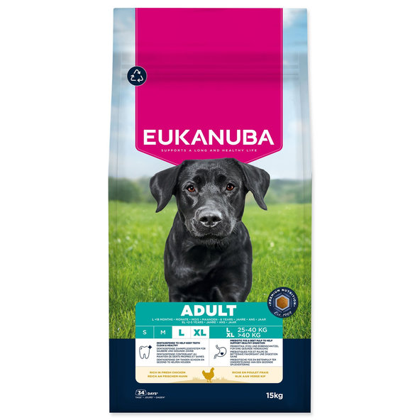 Krmivo EUKANUBA Adult Large rich in fresh chicken 15 kg