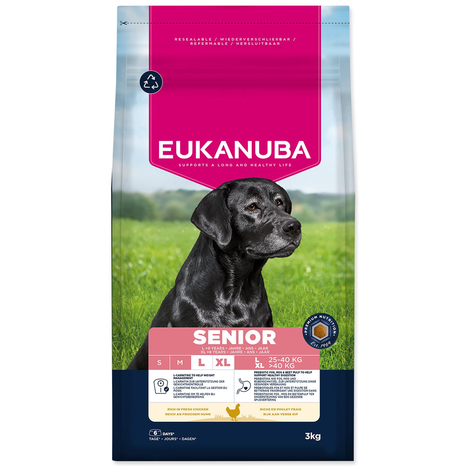 Krmivo EUKANUBA Senior Large rich in fresh chicken 3kg