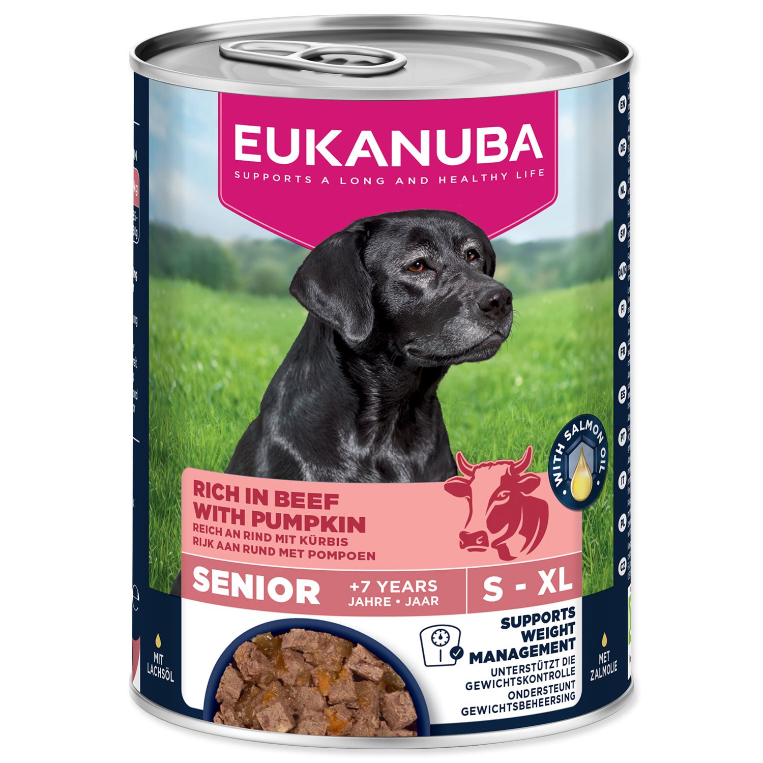 Konzerva EUKANUBA senior bohatá na hovädzie s tekvicou 400 g