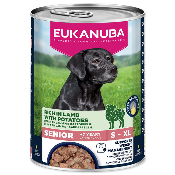 Konzerva EUKANUBA Senior bohatá na jahňacie so zemiakmi 400 g