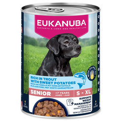 Konzerva EUKANUBA Senior bohatá na pstruha s batátmi 400 g