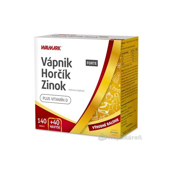 WALMARK Vápnik Horčík Zinok FORTE, 180 tbl