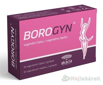 E-shop BOROGYN vaginálne čapíky, 10x2g