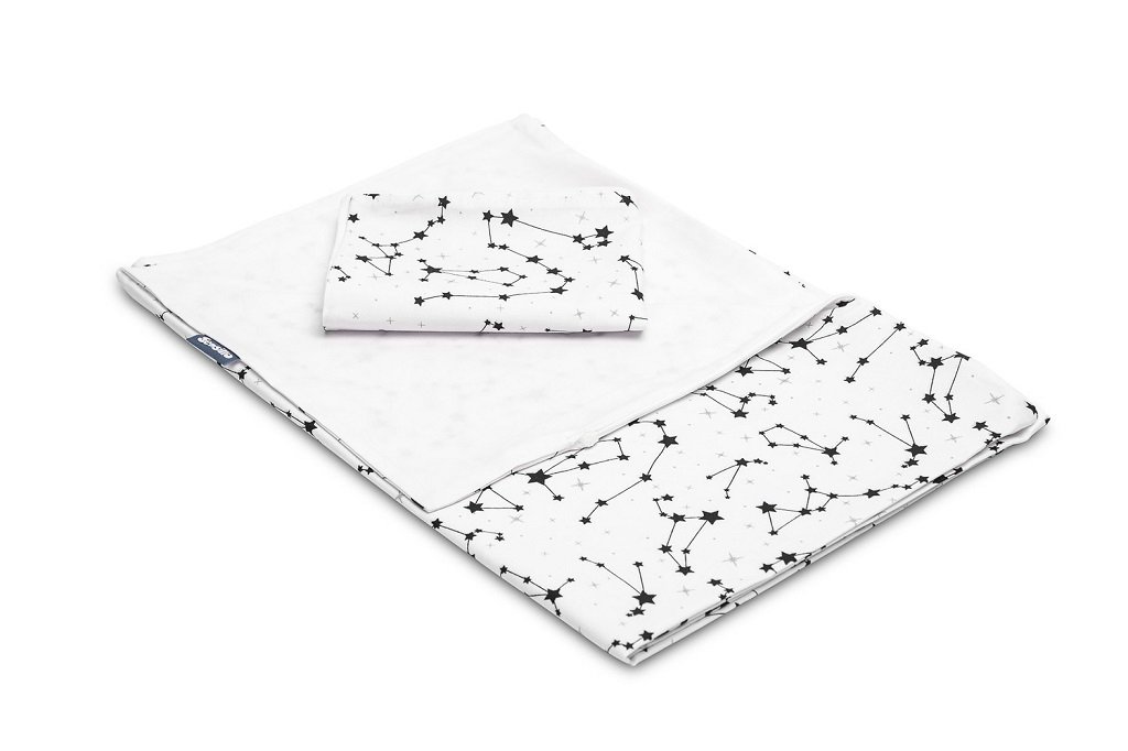 E-shop SENSILLO Bielizeň posteľná 2-dielna CONSTELLATION WHITE 135x100 cm 60x40 cm