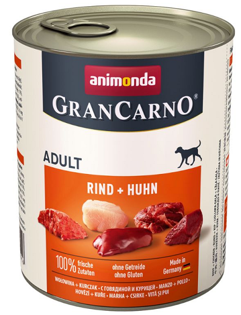 E-shop Animonda GRANCARNO® dog adult hovädzie a kura 6 x 800g konzerva