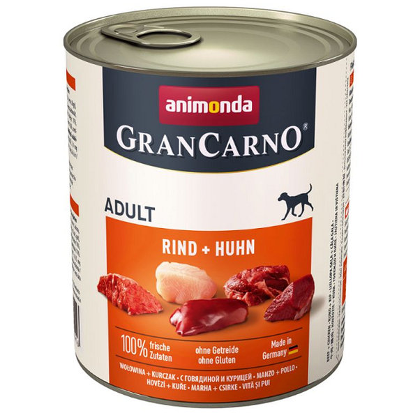 Animonda GRANCARNO® dog adult hovädzie a kura 6 x 800g konzerva