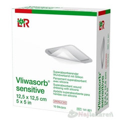 Vliwasorb sensitive Krytie na rany 12,5x12,5cm 10ks