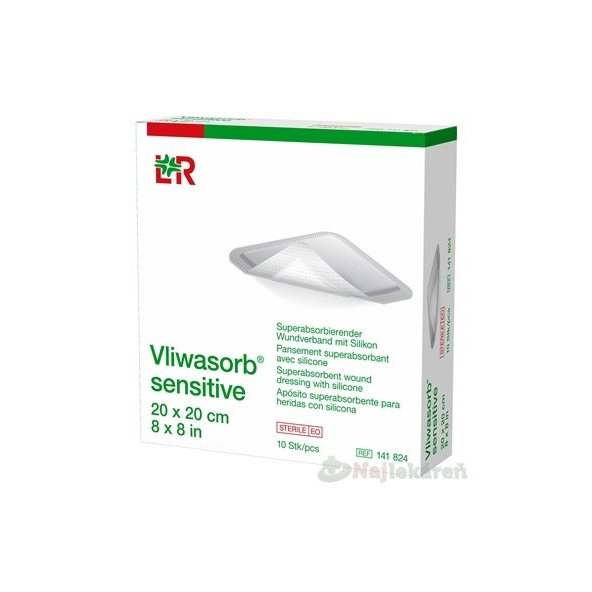 Vliwasorb sensitive Krytie na rany 20x20cm 10ks
