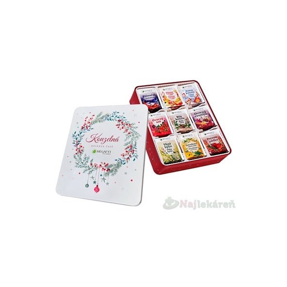 MEGAFYT ČAROVNÁ kolekcia čajov, plechová krabica, 72 ks