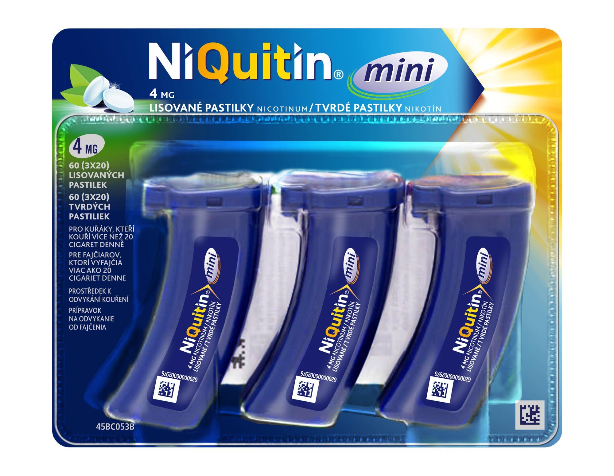 E-shop NiQuitin Mini pastilky proti fajčeniu 4mg 60ks