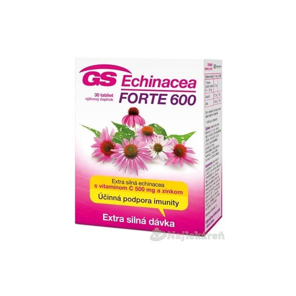 GS Echinacea FORTE 600 na imunitu, 30 tbl