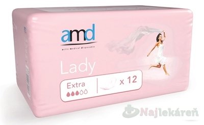 E-shop AMD Lady Extra, inkontinenčné vložky pre ženy, 12 ks