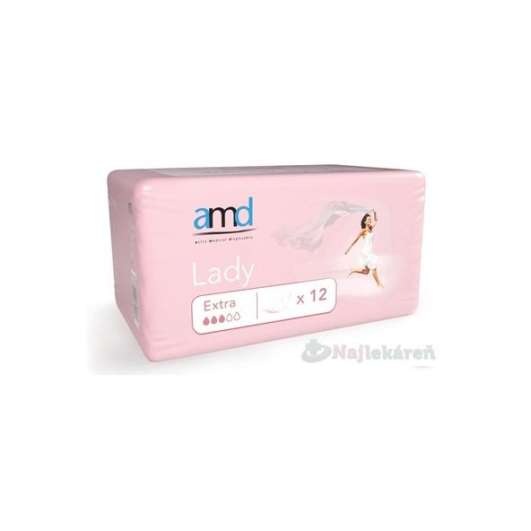 AMD Lady Extra, inkontinenčné vložky pre ženy, 12 ks