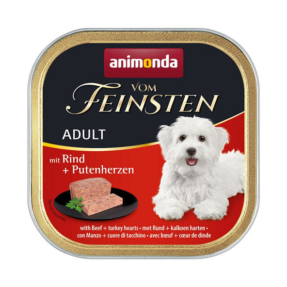 Animonda Vom Feinsten dog ADULT hovädzie a morčacie srdiečka 11 x 150g