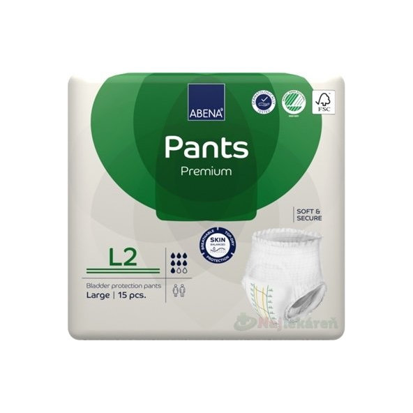 ABENA Pants Premium L2, navliekacie nohavičky (veľ. L), 15 ks