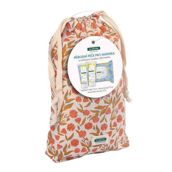 KLORANE BEBE cestovné balenie mlieko 75ml + gél 75ml + obrúsky 25ks