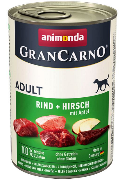 E-shop Animonda GRANCARNO® dog adult hovädzie, jeleň, jablko 6 x 400g konzerva
