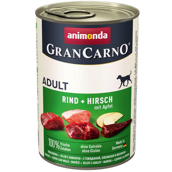 Animonda GRANCARNO® dog adult hovädzie, jeleň, jablko 6 x 400g konzerva