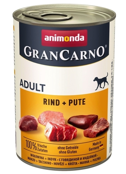 E-shop Animonda GRANCARNO® dog adult hovädzie a morka 6 x 400g konzerva