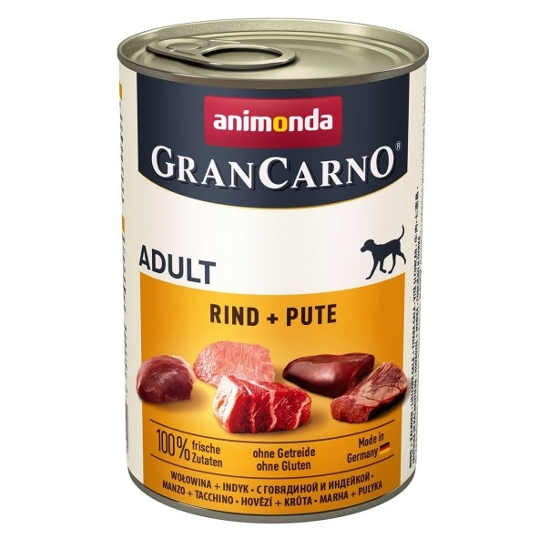 Animonda GRANCARNO® dog adult hovädzie a morka 6 x 400g konzerva