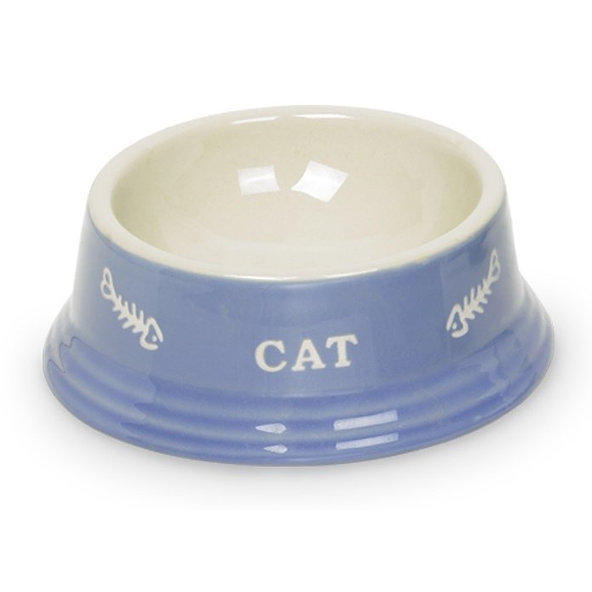 "Cat" 140ml Ø14cm svetlomodrá/béžová