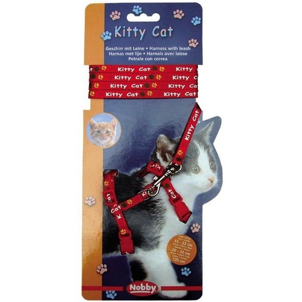 Postroj pre malé mačky a mačiatka "Kitty Cat" červený