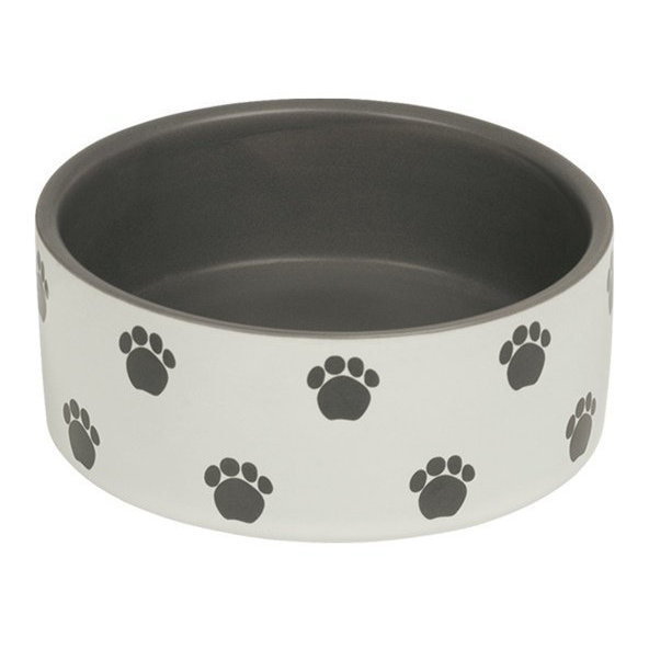 Keramická miska pre psy a mačky "PATA" Ø18x7cm šedá