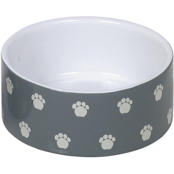 Pata šedá keramická miska pre psy a mačky 1100ml