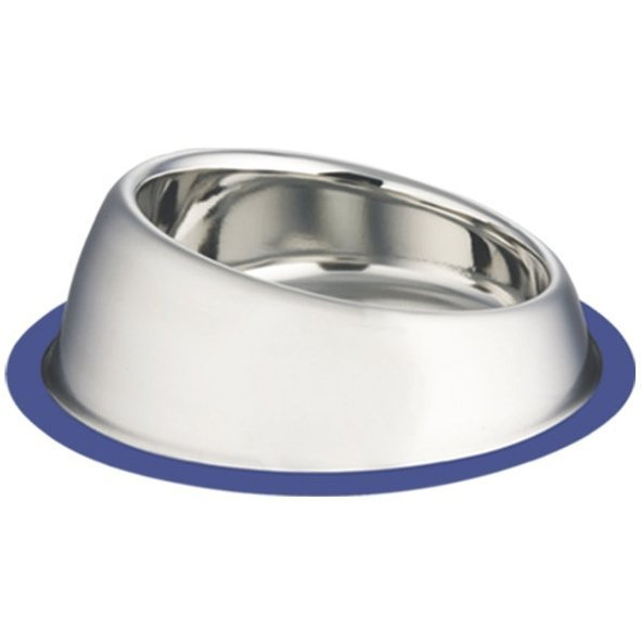 Nerezová miska so sklonom pre psy "Slope" strieborná 950ml