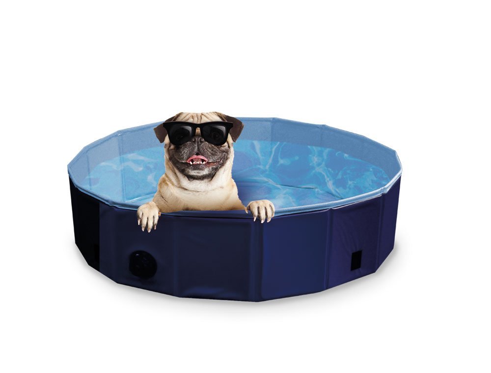E-shop Bazén s krytom pre psov M v modrej farbe Ø120x30 cm