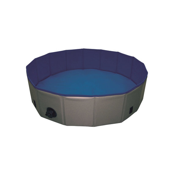 Dog Pool Cover L Ø160x30cm sivá/modrá