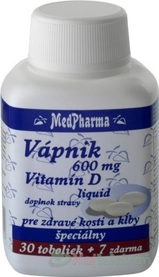 E-shop MedPharma VÁPNIK 600 MG + Vitamín D liq. 37 ks