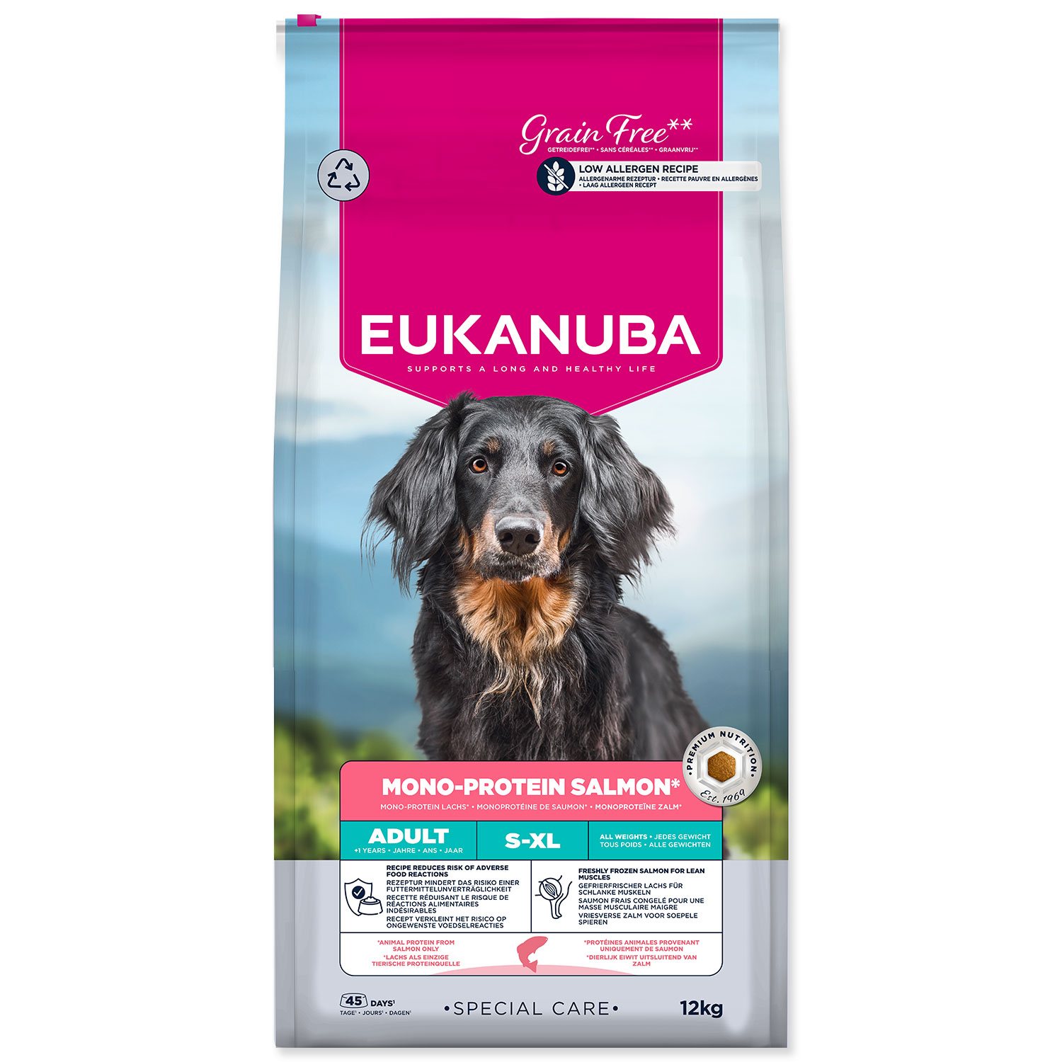 EUKANUBA Special Care Adult Mono Protein krmivo pre psy losos 12 kg