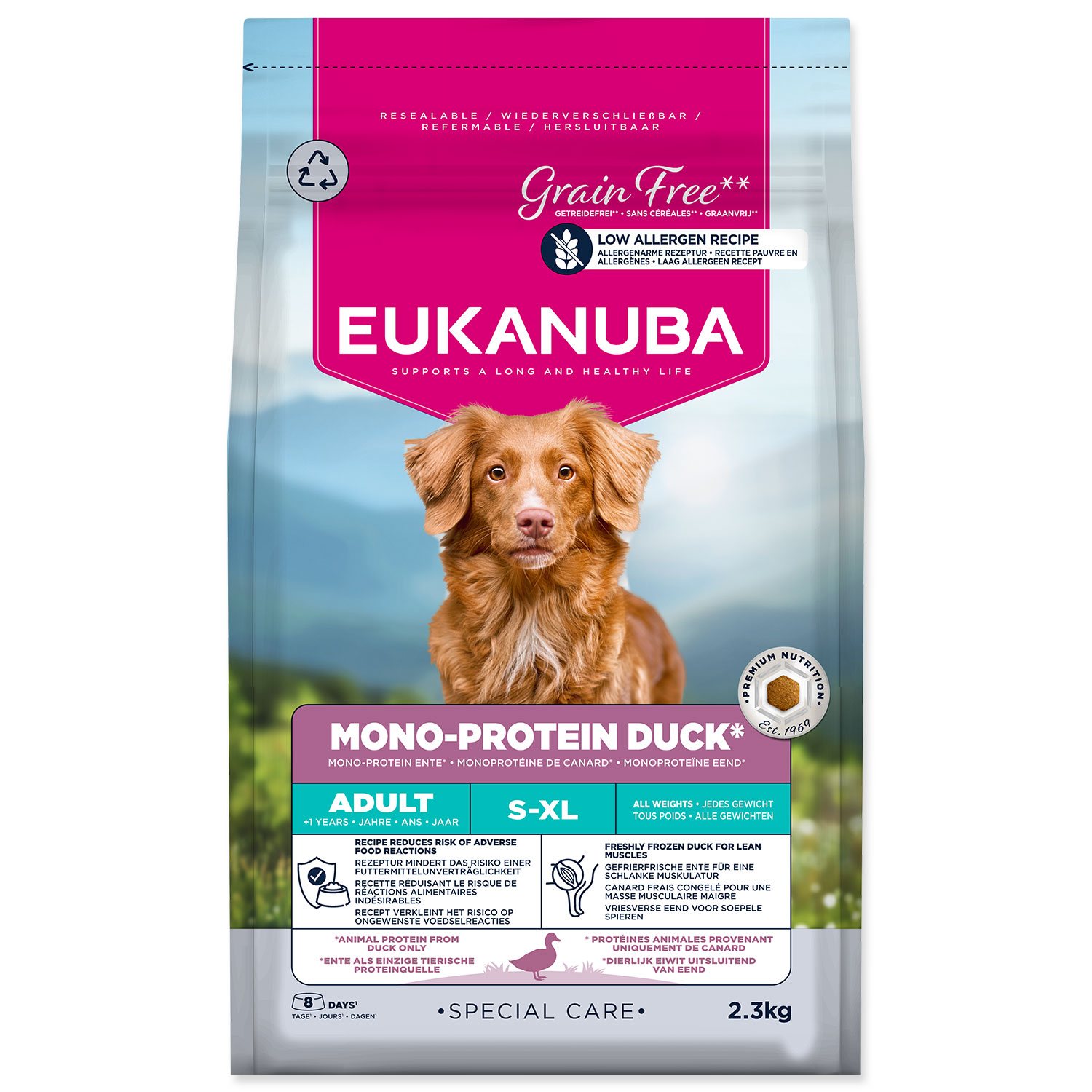 EUKANUBA Special Care Adult Mono Protein krmivo pre psy kačka 2,3 kg