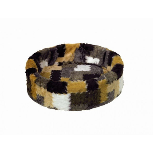 Plyšový pelech pre psy Patchwork 80cm