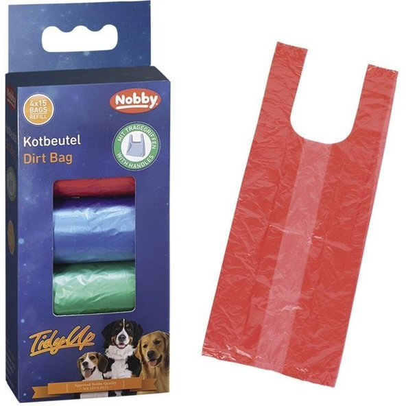 Mikroténové vrecká na psie výkaly TidyUp s ušami 4x15ks, mix farieb