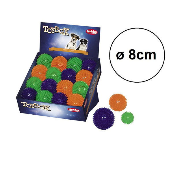 TPR lopta "Spiky" ø8cm 16ks