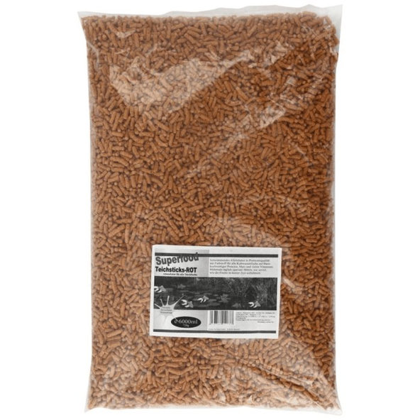 Tyčinky plávajúce krmivo červené pre jazierkové ryby 6000ml