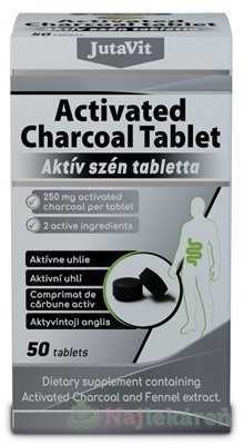 E-shop JutaVit Aktívne uhlie 250 mg, 50 tbl