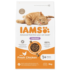 IAMS CAT AD Hairball controll with chicken granule pre mačky 3kg