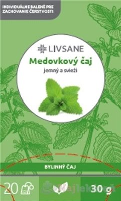E-shop LIVSANE Medovkový čaj bylinný, individuálne balené vrecká 20x1,5 g