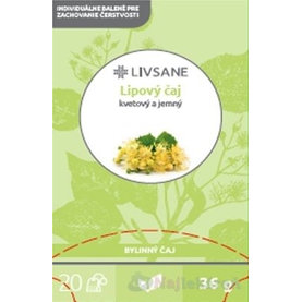 LIVSANE Lipový čaj bylinný, individuálne balené vrecká 20x1,8 g