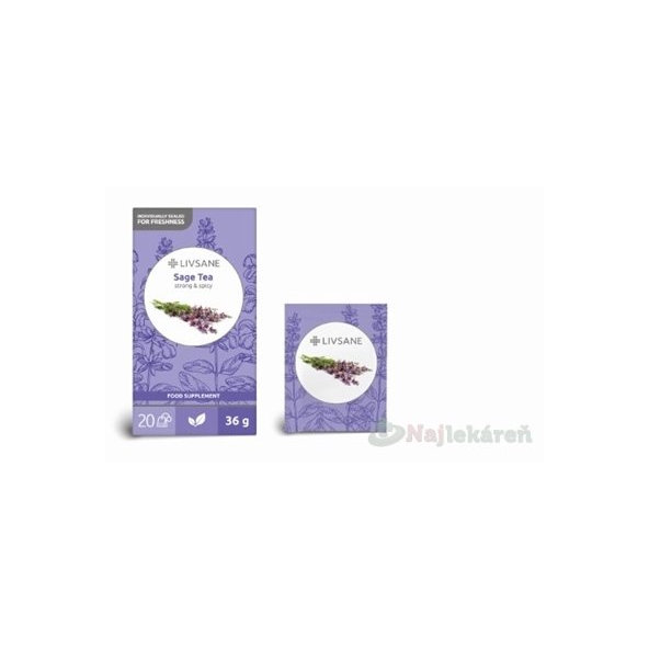 LIVSANE Šalviový čaj bylinný čaj 20x1,8 g