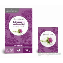 LIVSANE Pestrec mariánsky čaj bylinný čaj 20x1,7g