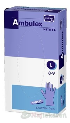 E-shop Ambulex rukavice NITRYLOVÉ veľ. L, fialové, nesterilné, nepúdrované 100ks