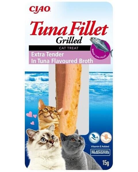 E-shop Maškrta Inaba Churu Grilled cat Tuniak extra krehký v tuniakovom vývare 12ks 180g