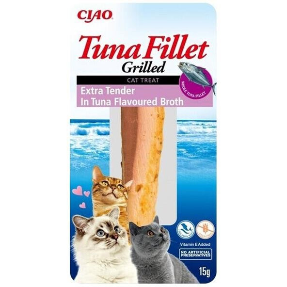 Maškrta Inaba Churu Grilled cat Tuniak extra krehký v tuniakovom vývare 12ks 180g